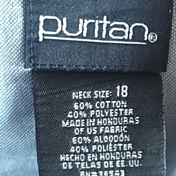 🛍️ BUNDLE ONLY 🛍️ PURITAN MEN'S BLUE SHORT SLEEVE SHIRT - Picture 5 of 6